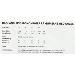 Raglanbluse m/snoninger p rmerne med Angel
