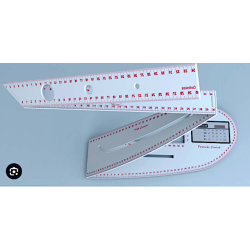 U Dazzle Fashion Ruler - linealen til mling af hoftekurve, franskkurve, skulderkurve og L - vinkel