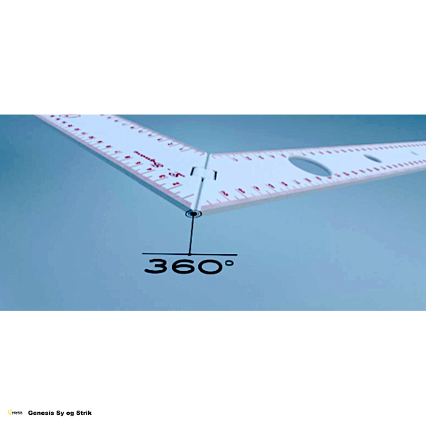 U Dazzle Fashion Ruler - linealen til mling af hoftekurve, franskkurve, skulderkurve og L - vinkel