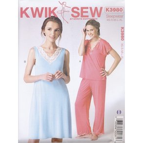 Top, bukser og natkjole