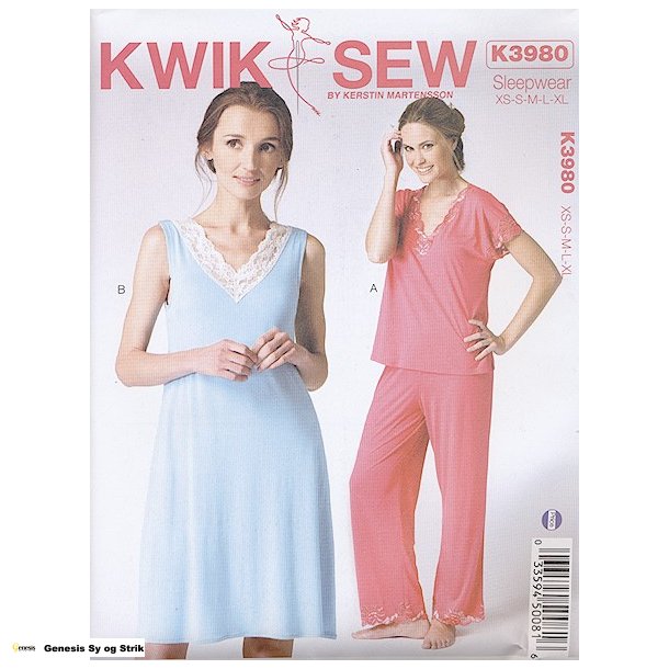 Top, bukser og natkjole