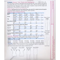 Top, bukser og natkjole