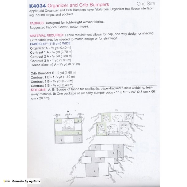 Opbevaringstaske for brneseng