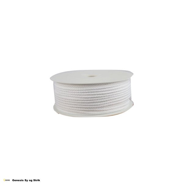 Anoraksnor elastisk Hvid