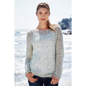 Retstrikket bluse med hulmnster