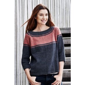 Raglanbluse med striber