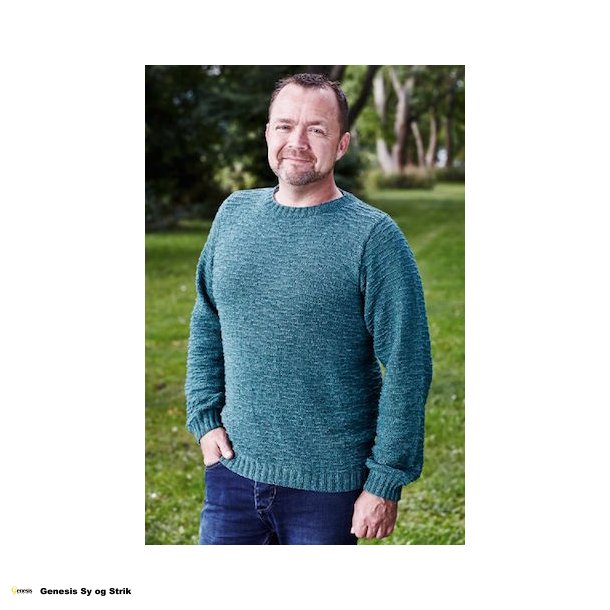 Herrebluse med striber i vrang