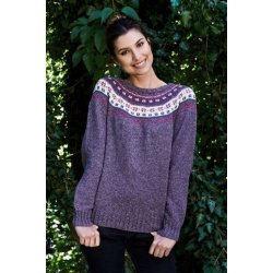 Sweater med mnstret brestykke