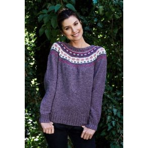 Sweater med mnstret brestykke