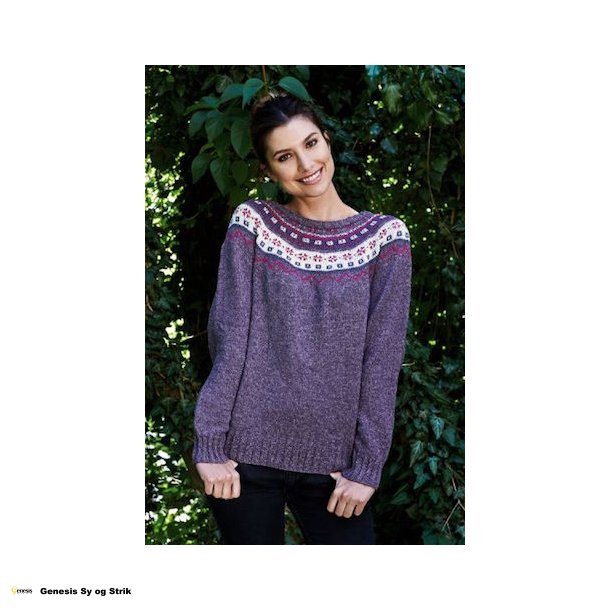 Sweater med mnstret brestykke