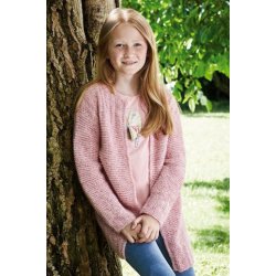 Loose cardigan i retstrik