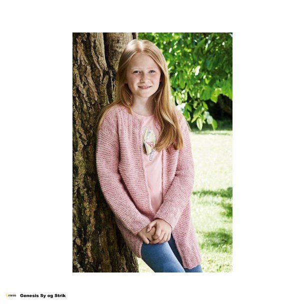 Loose cardigan i retstrik