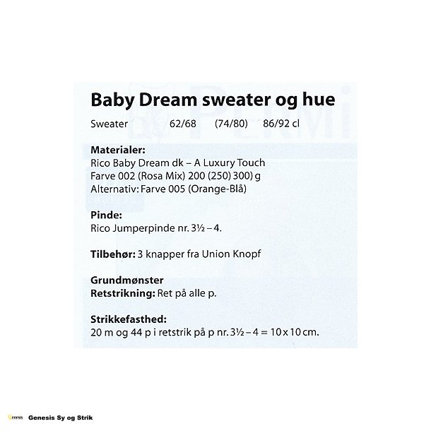 Baby dream Sweater og Hue