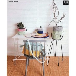 Hklet taske i to farver / urtepotteskjuler / dkkeserviet