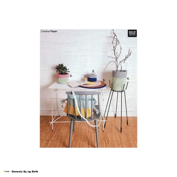 Hklet taske i to farver / urtepotteskjuler / dkkeserviet