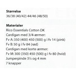 Cardigan med korte eller 3/4 - rmer