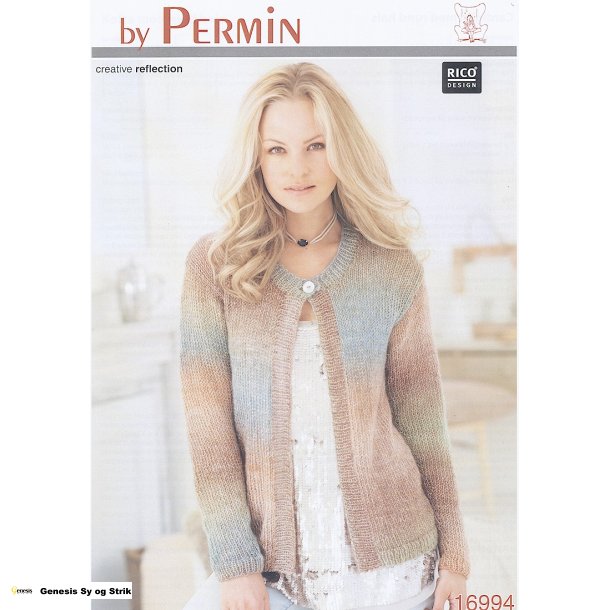 Cardigan med rund hals