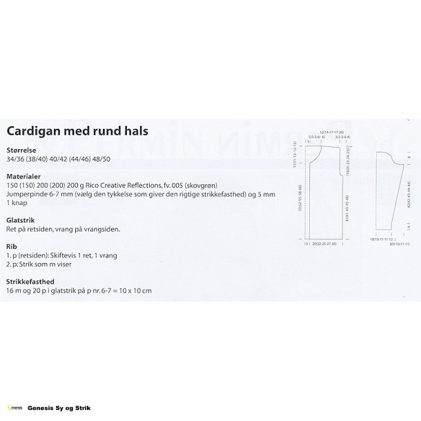 Cardigan med rund hals