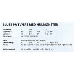 Bluse p tvrs med hulmnster