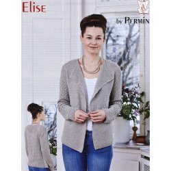 Cardigan i hulmnster og retstrikning