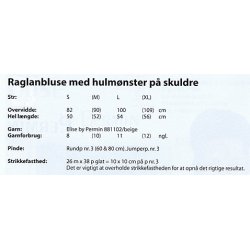 Raglanbluse med hulmnster p skuldre