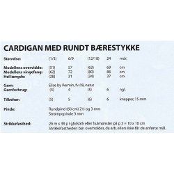 Cardigan med rundt brestykke