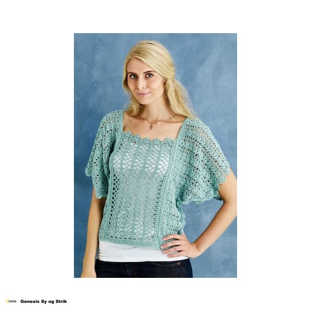 Hklet bluse med store rmer i Elise