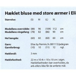 Hklet bluse med store rmer i Elise
