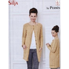 Lang cardigan med lommer