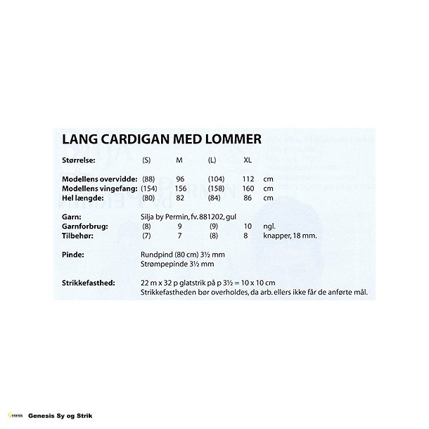 Lang cardigan med lommer