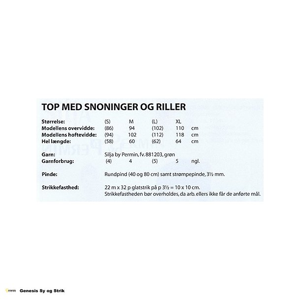 Top med snoninger og riller