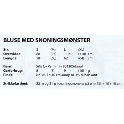 Bluse med snoningsmnster