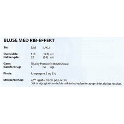 Bluse med rib-effekt
