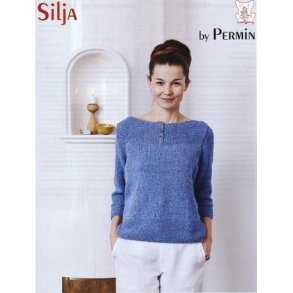 Bluse med perlestrik