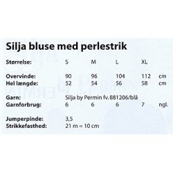 Bluse med perlestrik