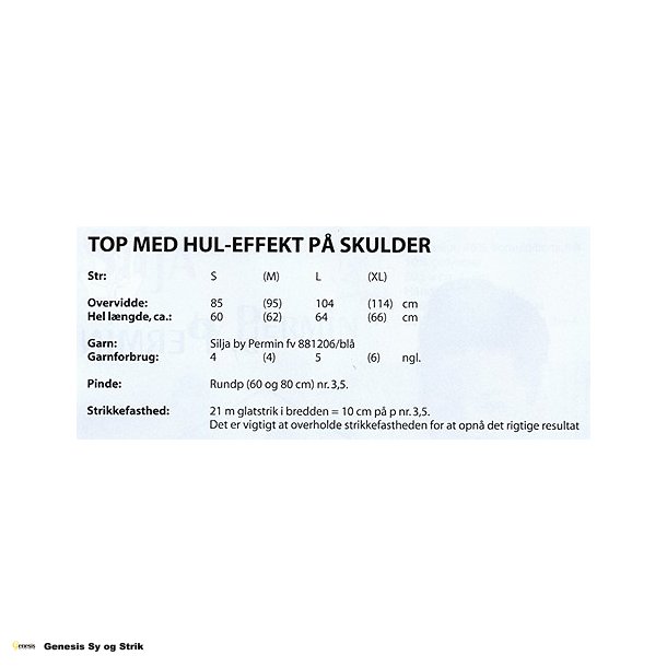 Top med huleffekt p skulder