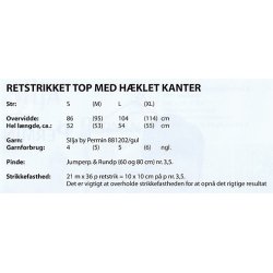 Retstrikket top med hklede kanter