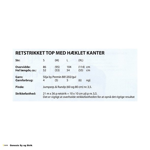Retstrikket top med hklede kanter