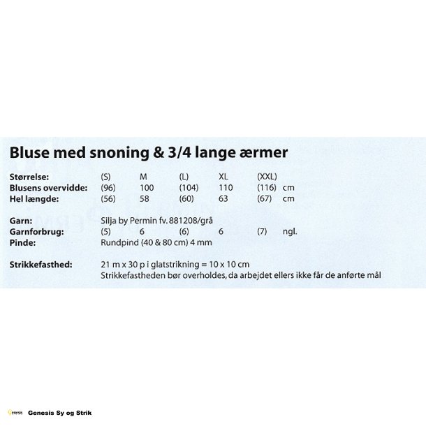 Silja Bluse med fletmnster