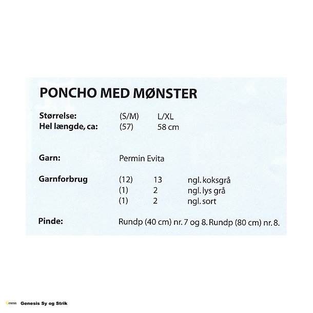 Poncho med mnster
