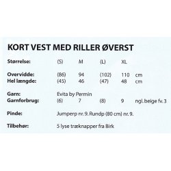 Kort vest med riller verst