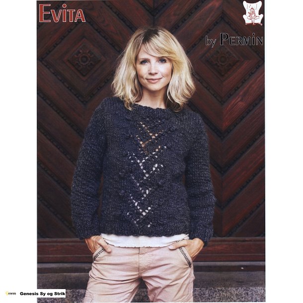 Sweater med hulmnster