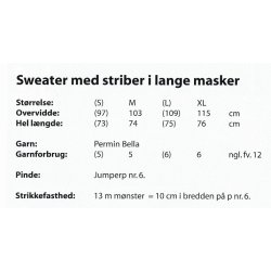 Sweater med striber i lange masker