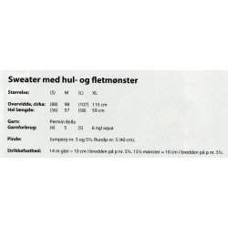Sweater med hul- og fletmnster