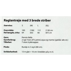 Raglantrje med 3 brede striber