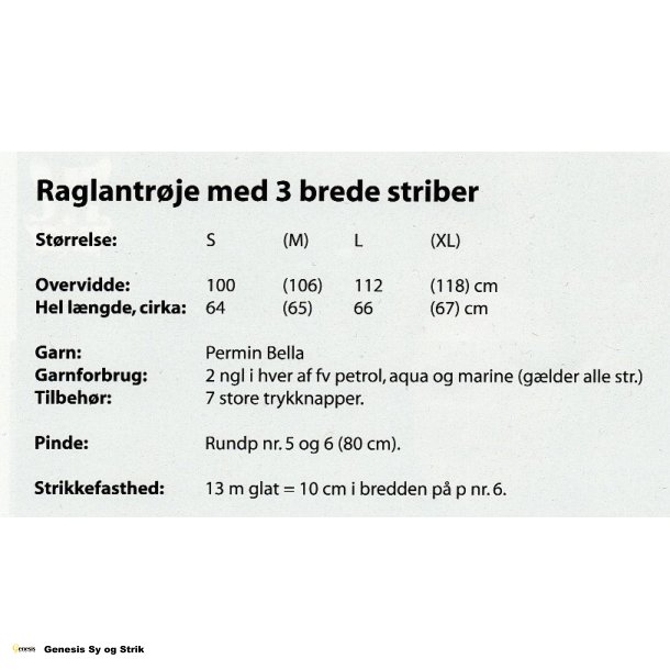 Raglantrje med 3 brede striber