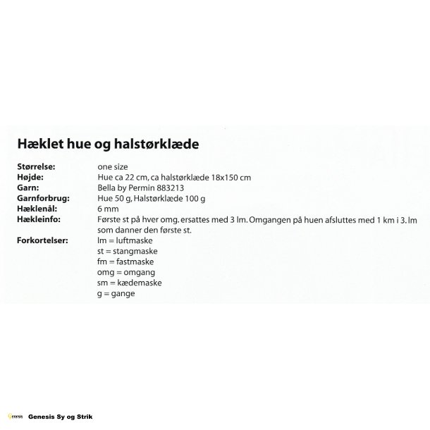 Hklet hue og halstrklde