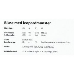 Bluse med leopardmnster