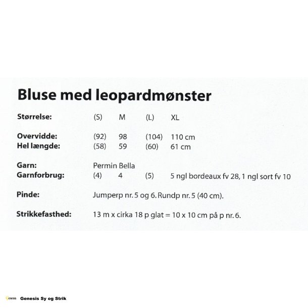 Bluse med leopardmnster