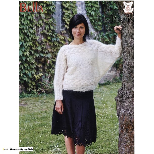 Flagermusbluse p tvrs med snoning